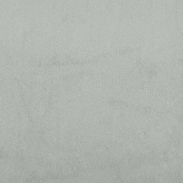 Banc avec coussins gris clair 120,5x65x75 cm velours – Image 5