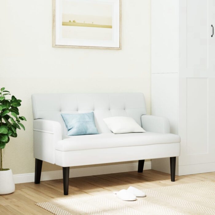 VXL8721012198593_m_en_hd_1.jpg Banc avec dossier blanc 112x65,5x75 cm similicuir – Image 1