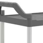 Chariot à 3 niveaux gris 81x41x92 cm aluminium – Image 5