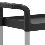 Chariot à 3 niveaux noir 77x34x72 cm aluminium – Image 5