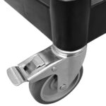 Chariot à 2 niveaux noir 81x41x92 cm aluminium – Image 6