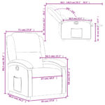 Fauteuil inclinable Noir Tissu – Image 9