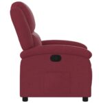 Fauteuil inclinable Rouge bordeaux Tissu – Image 2