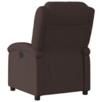 Fauteuil inclinable Marron foncé Tissu – Image 3
