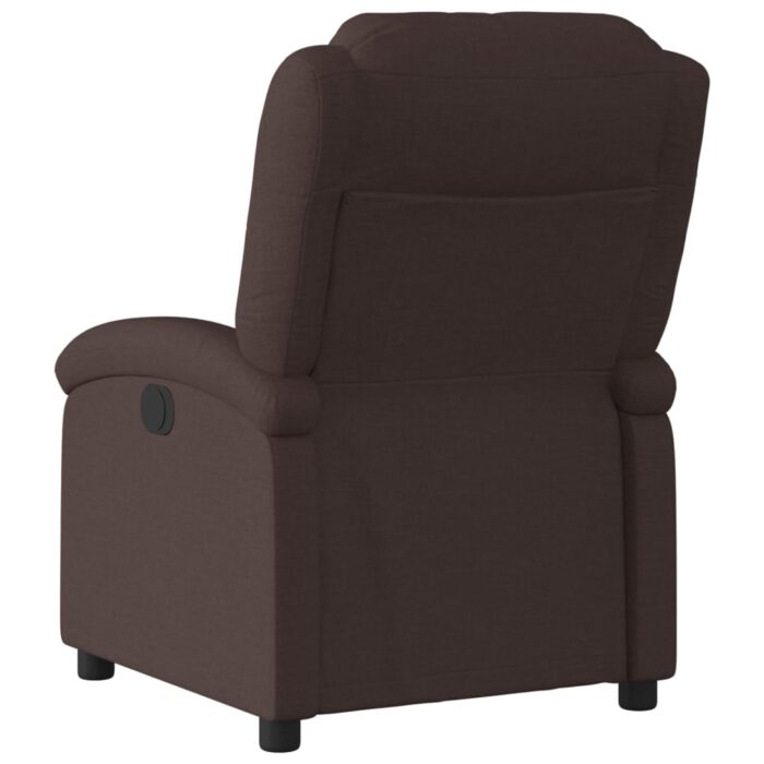 Fauteuil inclinable Marron foncé Tissu – Image 3