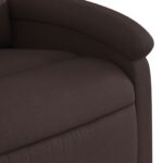 Fauteuil inclinable Marron foncé Tissu – Image 6