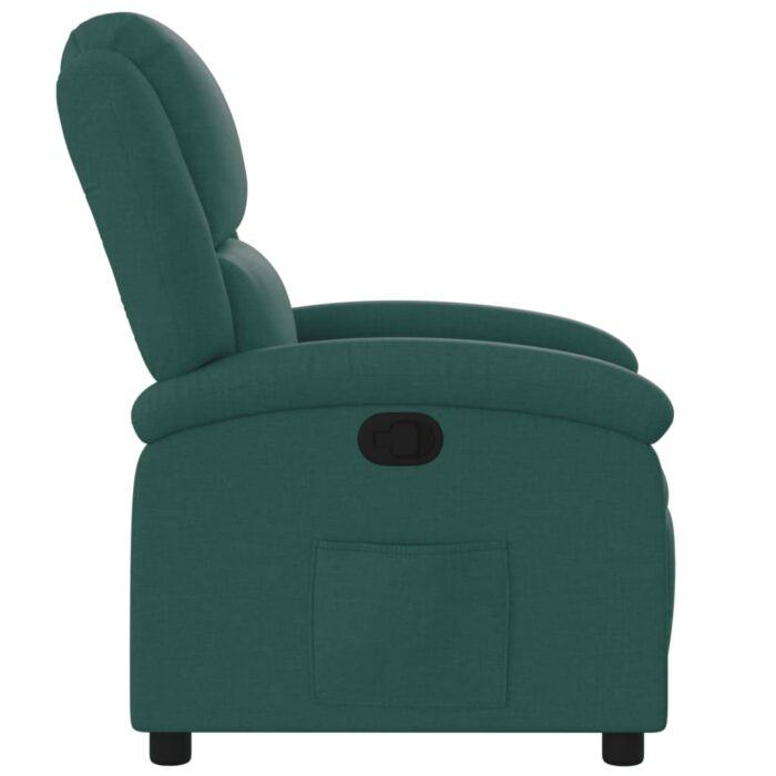 Fauteuil inclinable Vert foncé Tissu – Image 2