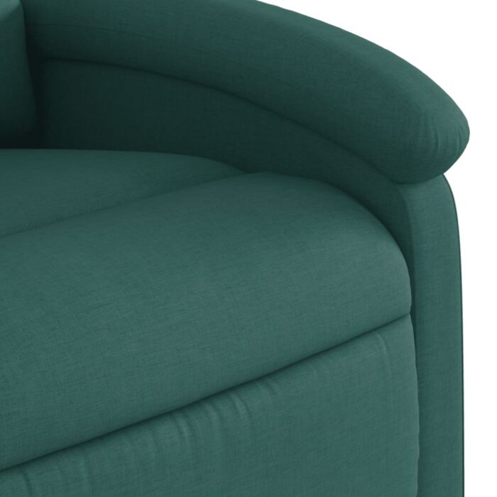 Fauteuil inclinable Vert foncé Tissu – Image 6