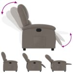 Fauteuil inclinable Taupe Tissu – Image 4
