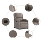 Fauteuil inclinable Taupe Tissu – Image 5
