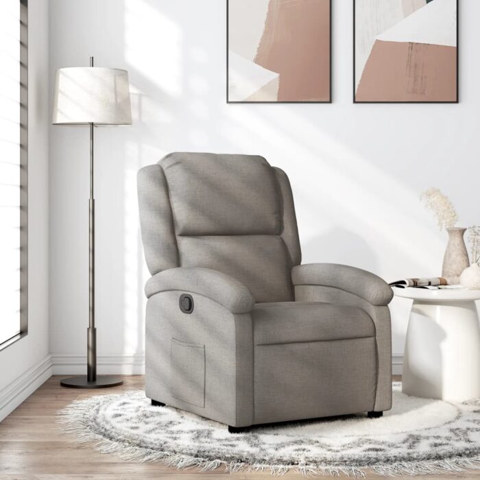 Fauteuil inclinable Taupe Tissu – Image 1