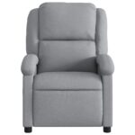 Fauteuil de massage inclinable Gris clair Tissu – Image 2