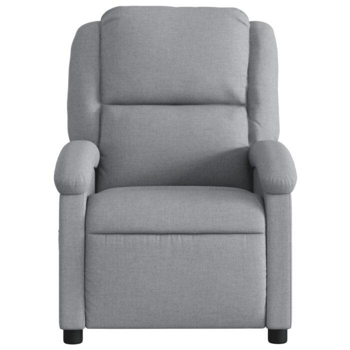 Fauteuil de massage inclinable Gris clair Tissu – Image 2