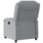 Fauteuil de massage inclinable Gris clair Tissu – Image 4