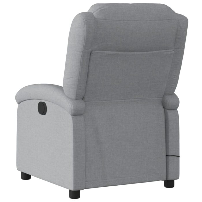 Fauteuil de massage inclinable Gris clair Tissu – Image 4
