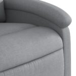 Fauteuil de massage inclinable Gris clair Tissu – Image 7