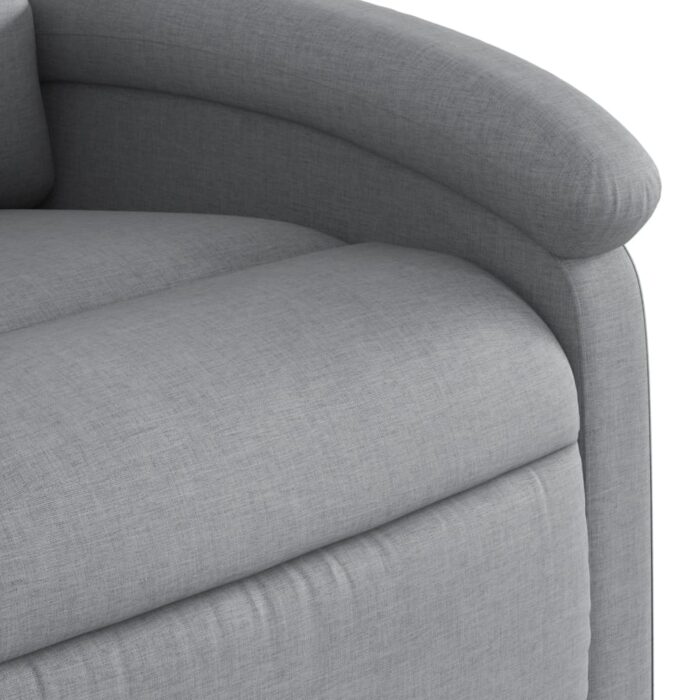 Fauteuil de massage inclinable Gris clair Tissu – Image 7