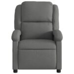 Fauteuil de massage inclinable Gris foncé Tissu – Image 2