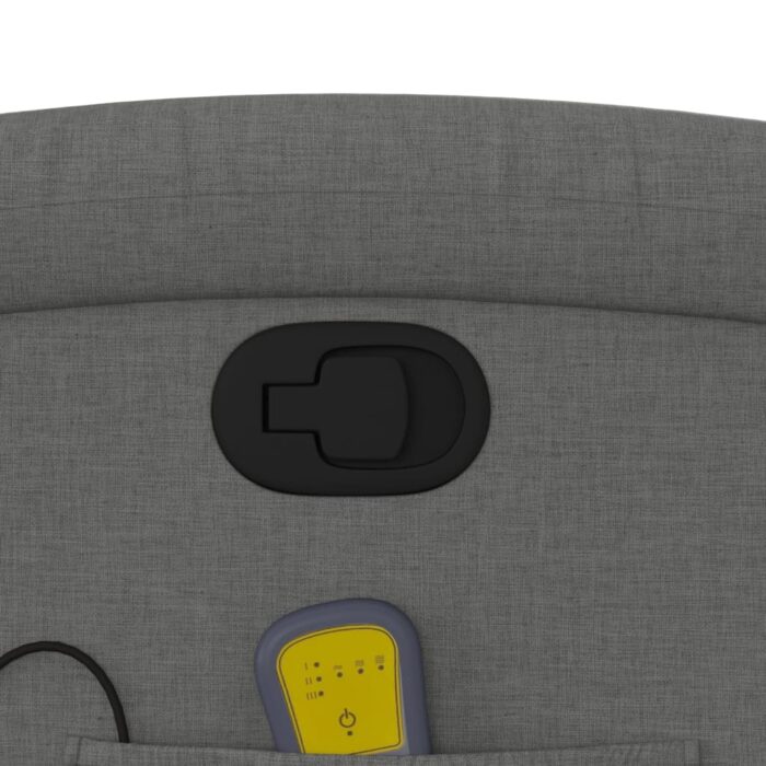 Fauteuil de massage inclinable Gris foncé Tissu – Image 8