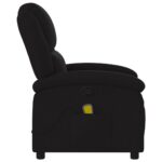 Fauteuil de massage inclinable Noir Tissu – Image 3