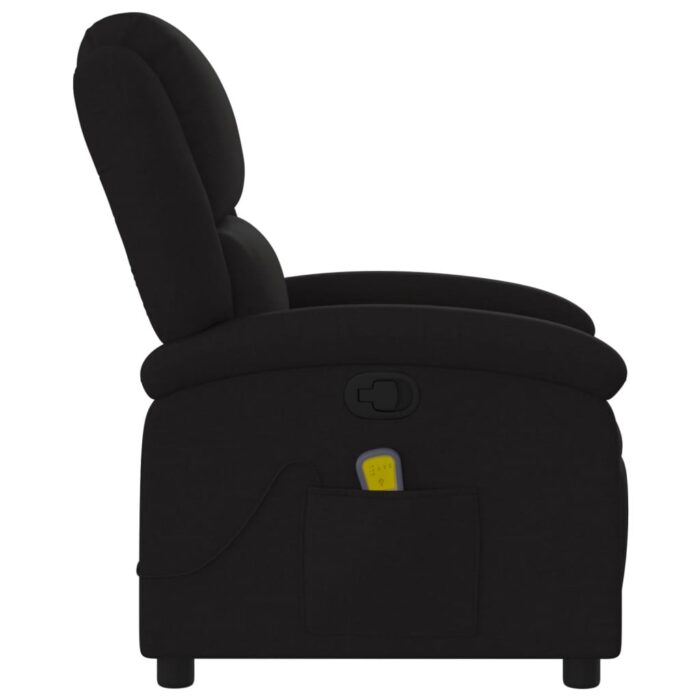 Fauteuil de massage inclinable Noir Tissu – Image 3