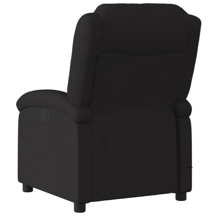 Fauteuil de massage inclinable Noir Tissu – Image 4