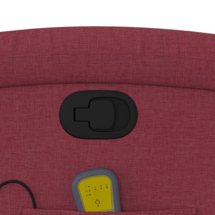 Fauteuil de massage inclinable Rouge bordeaux Tissu – Image 8