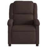Fauteuil de massage inclinable Marron foncé Tissu – Image 2