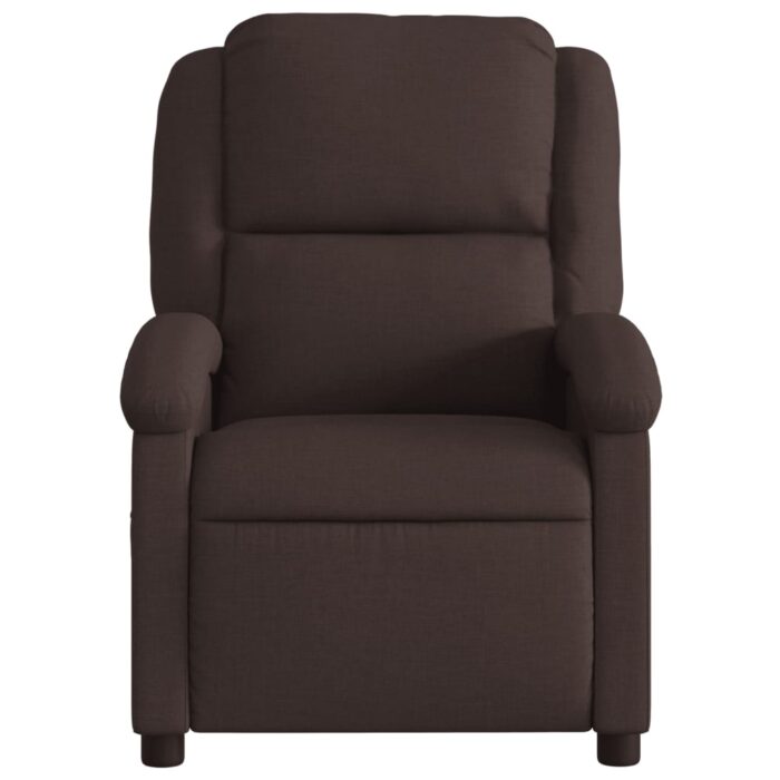 Fauteuil de massage inclinable Marron foncé Tissu – Image 2