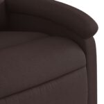 Fauteuil de massage inclinable Marron foncé Tissu – Image 7