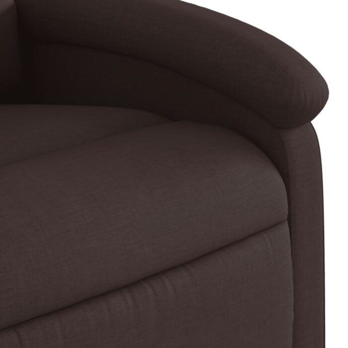 Fauteuil de massage inclinable Marron foncé Tissu – Image 7