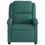 Fauteuil de massage inclinable Vert foncé Tissu – Image 2