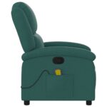 Fauteuil de massage inclinable Vert foncé Tissu – Image 3