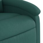 Fauteuil de massage inclinable Vert foncé Tissu – Image 7