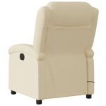 Fauteuil de massage inclinable Crème Tissu – Image 4