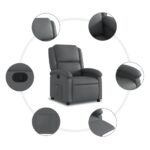 Fauteuil inclinable Gris Similicuir – Image 5