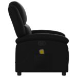 Fauteuil de massage inclinable Noir Similicuir – Image 3
