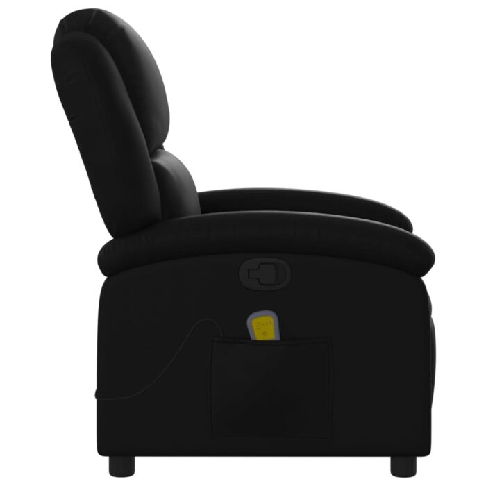 Fauteuil de massage inclinable Noir Similicuir – Image 3