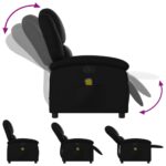 Fauteuil de massage inclinable Noir Similicuir – Image 5