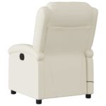 Fauteuil inclinable de massage Crème Similicuir – Image 4