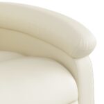 Fauteuil inclinable de massage Crème Similicuir – Image 7