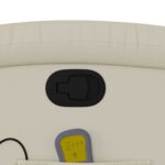 Fauteuil inclinable de massage Crème Similicuir – Image 8