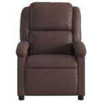 Fauteuil de massage inclinable Marron Similicuir – Image 2