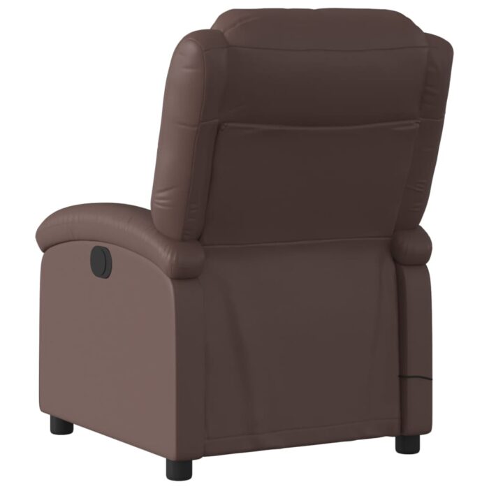 Fauteuil de massage inclinable Marron Similicuir – Image 4
