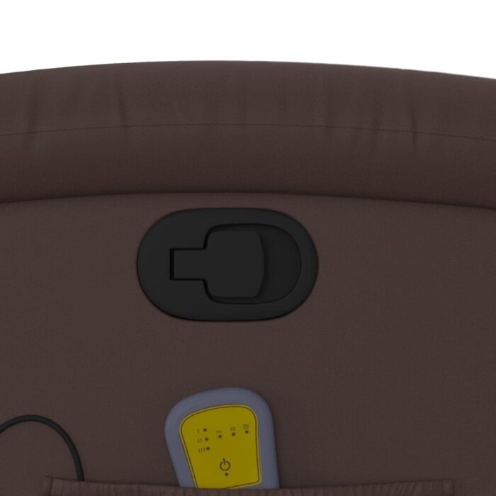 Fauteuil de massage inclinable Marron Similicuir – Image 8