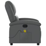 Fauteuil de massage inclinable Gris Similicuir – Image 3