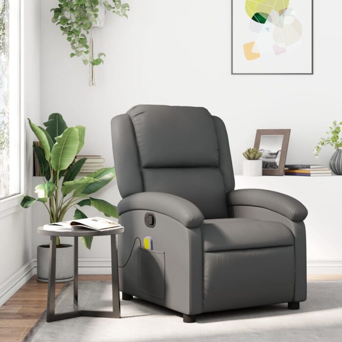 VXL8721012199774_m_en_hd_1.jpg Fauteuil de massage inclinable Gris Similicuir – Image 1