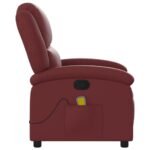 Fauteuil de massage inclinable Rouge bordeaux Similicuir – Image 3