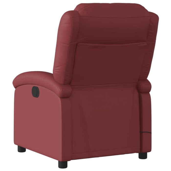 Fauteuil de massage inclinable Rouge bordeaux Similicuir – Image 4