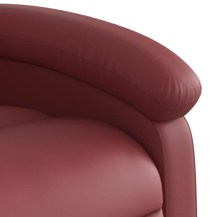 Fauteuil de massage inclinable Rouge bordeaux Similicuir – Image 7